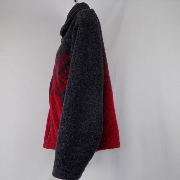 Free Tech Men Size S Gray and Red Lined Jacket Pockets Collar Long Sleeves - Picture 2 of 6